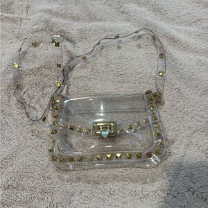 Clear Studded Crossbody Bag
